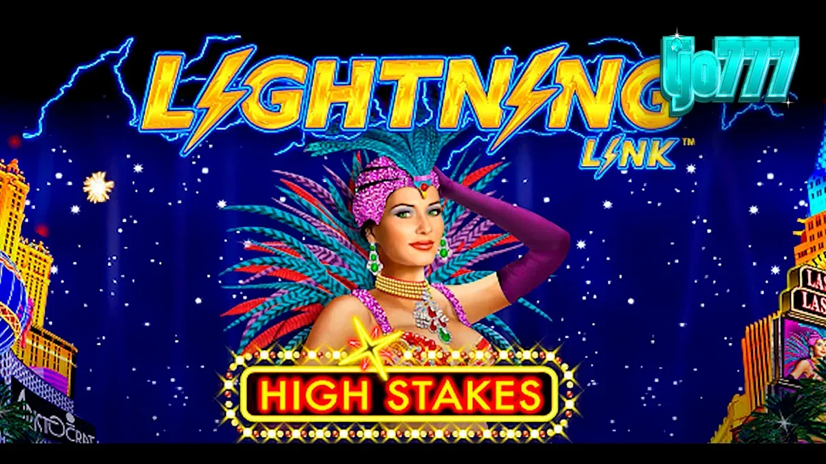 Tampilan layar permainan slot Lightning Link High Stakes dengan tema kasino mewah.